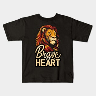 Brave at Heart - Lion with a Scarf - Magical Kids T-Shirt